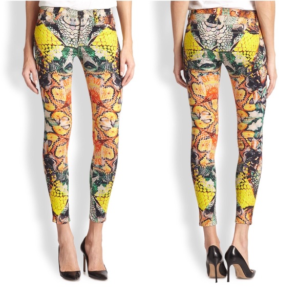 Hudson Jeans Denim - Hudson Nico MidRise Super Skinny Snake Print Jeans